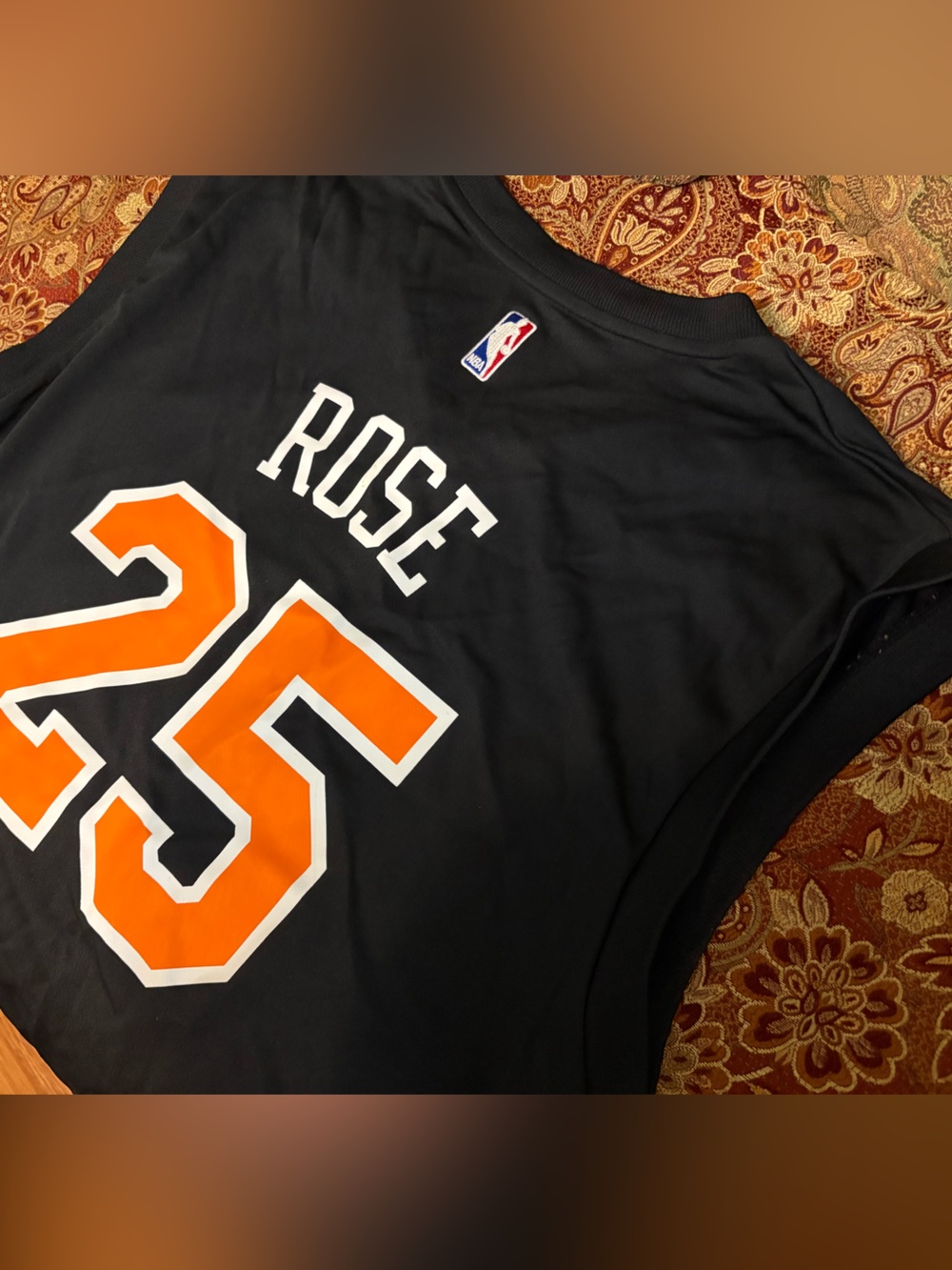 Vintage Adidas New York Knicks #25 Rose Jersey black NBA Rare Shirt Size XL